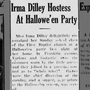 Irma Dilley Halloween