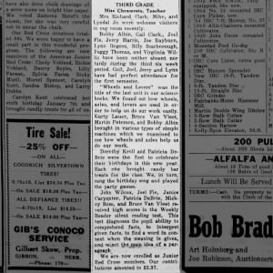 Notice Gibbon Reporter Jan 20, 1955