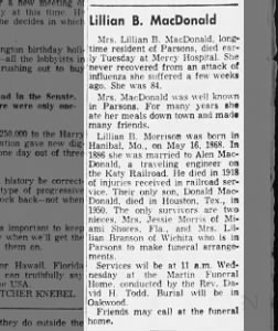 Lillian B. Morrison obituary