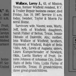 Leroy Wallace obituary