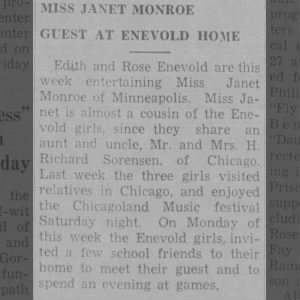Social news Edith and Rose Enevold 1939