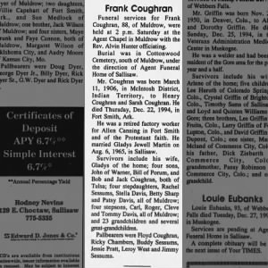 Obituary for Frank Coughran