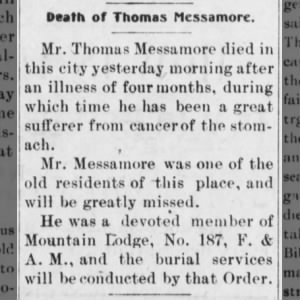 Obituary - Thomas Messamore