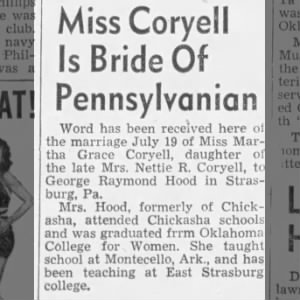 Marriage of Coryell / Hood