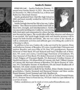 Obituary for Sandra Katherine Emmer