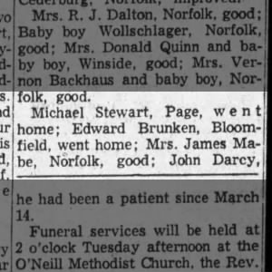 Norfolk Daily News
21 Mar 1955, Mon ·Page 11
Our Lady of Lourdes
Norfolk Nebraska