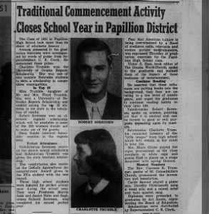Traditional commenceent activity closes school year in papillion district may 1951 part 1