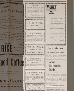 More Elkton, MI ads from June 16, 1911