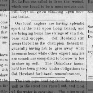 JTHowlandFishing
The La Grange Democrat
Fri, May 29, 1891 ·Page 5