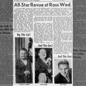 All-Star Revue at Ross Wed. (Dick Marx era)