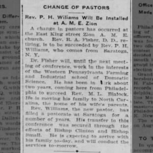 Reverends change 1904