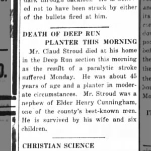 Claud Stroud death
