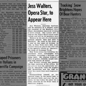 National Farm School alum Jess Walters became an opera star.