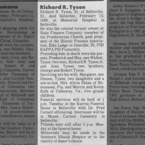 Obituary for Richard R Tyson