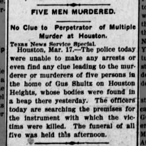 Schultz murder, 1910