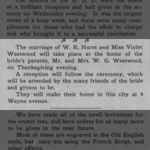 Violet Westwood married