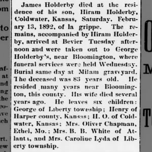 Obituary for James Holderby