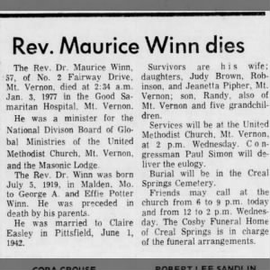 Obituary for Maurice Winn