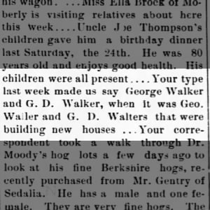 George D Walters New Houses Mar 30 1894