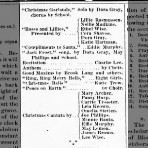 Christmas Cantata 1894