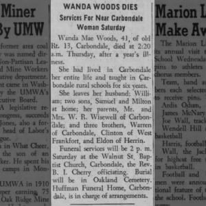 Obituary for Wanda Mae WOODS