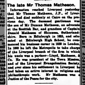 Obituary for Thomas Matheson