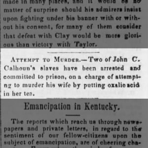 Attempted murder of Floride Calhoun-9-29-1848