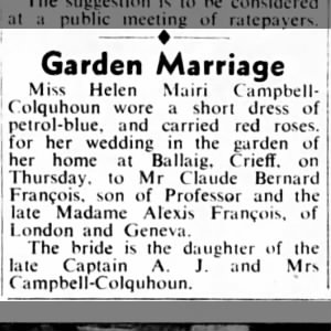 1945 09 01 Sat Perthshire Advertiser Pg7_Wedding