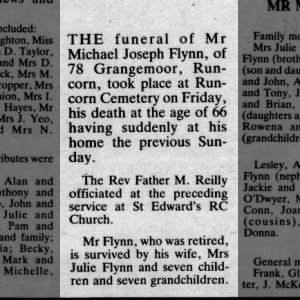 Obituary for Michael Joseph Flynn