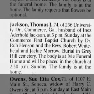 Obituary for Thomas J