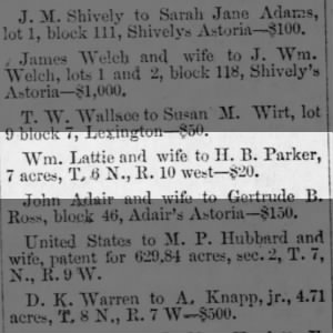 W Lattie real estate to HB Parker 1873