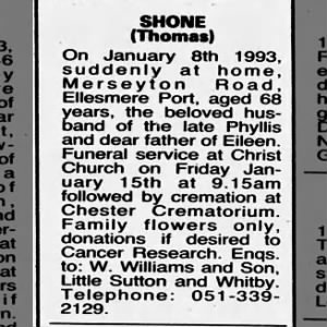 Thomas Shone death