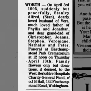 Obituary for Stanley Alfred