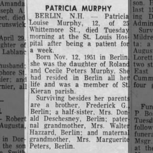 Obituary for PATRICIA MURPHY