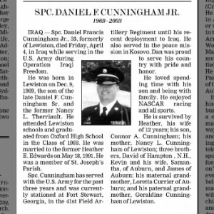 Obituary for Daniel Francis Cunningham Jr.