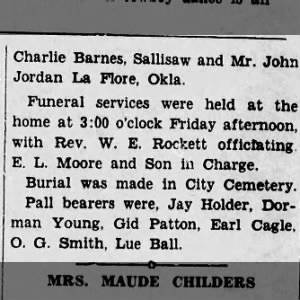 Obituary for Charlie Barnes