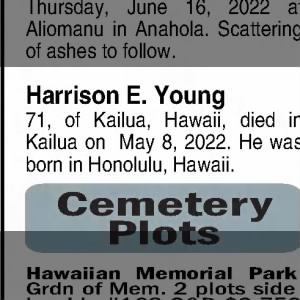 Obituary for Harrison E. Young