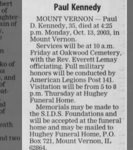Obituary for Paul D. Kennedy