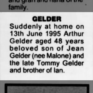 Obituary for Arthur QELDER
