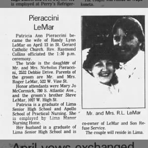 Marriage of Pieraccini / LeMar