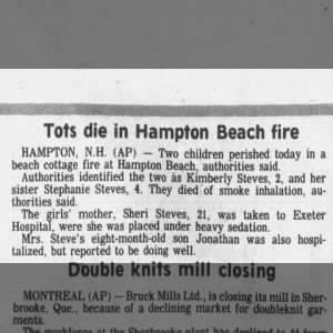 Children Parish in Hampton Beach Fire