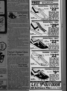 Pony shoe ad headlined by Top Star (Sept. 1976, MD)