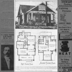 Leila Ross Wilburn - Architect - advertisement of plans 1913