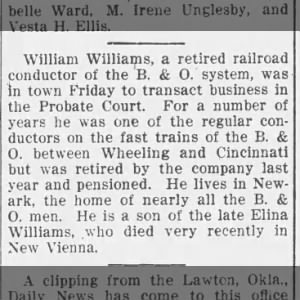 William Williams retired railroad conductor