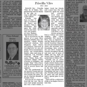 Obituary for Priscilla Viles