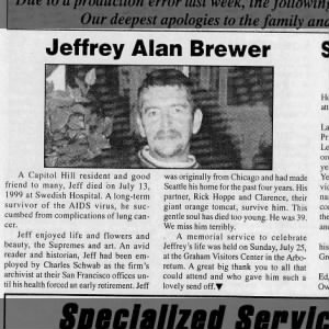 Obituary for Jeffrey Alan Brewer