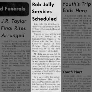 Obituary for Rob Jolly