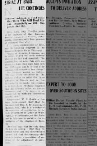 Bauxite Strike PrescottDailyNews 6-27-1916, p. 1