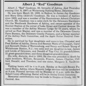 Obituary for Albert J Goodman