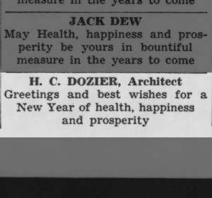 Henrietta Cuttino Dozier - Architect - Happy New Year Florida
